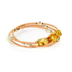 Браслет &quot;Конфетка&quot; из Янтаря на струне