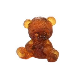 Фигурка &quot;Мишка сердечки на лапках&quot; из Янтаря и эпоксидной смолы