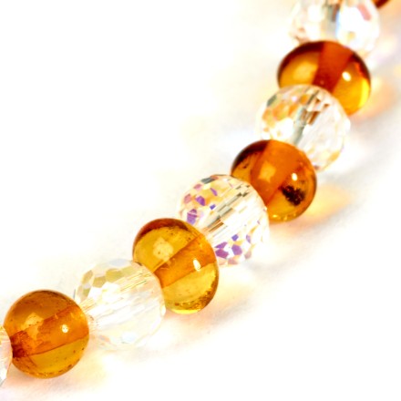 Браслет &quot;Богема&quot; из Янтаря и кварца купить