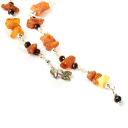 Колье &quot;Лечебное&quot; из Янтаря и шпинели на струне