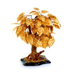 Дерево на деревянной подставке из Янтаря 35 см