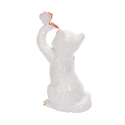 Кошка с бабочкой керамика/Янтарь