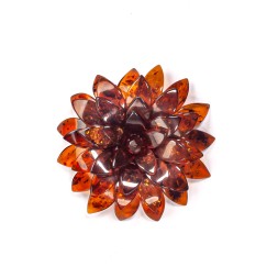 Брошь &quot;Лотос&quot; из Янтаря