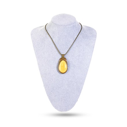 Колье &quot;Дуэт&quot; из Янтаря и нат кожи купить