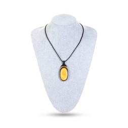 Колье &quot;Дуэт&quot; из Янтаря и нат кожи