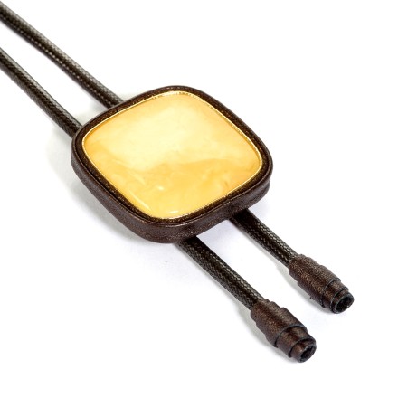 Колье &quot;Дуэт&quot; из Янтаря и нат кожи купить